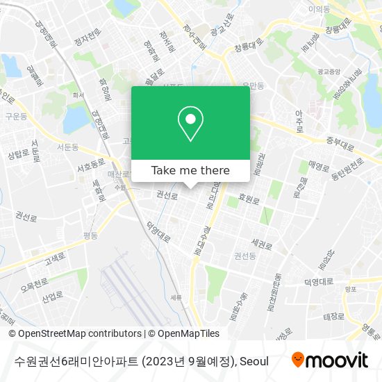 수원권선6래미안아파트 (2023년 9월예정) map