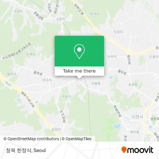 청목 한정식 map