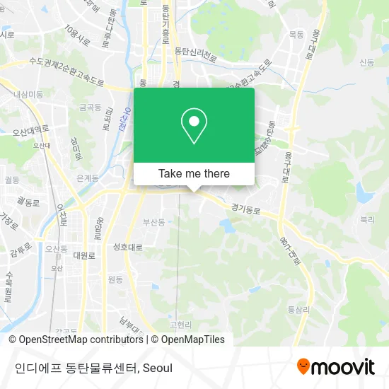 인디에프 동탄물류센터 map