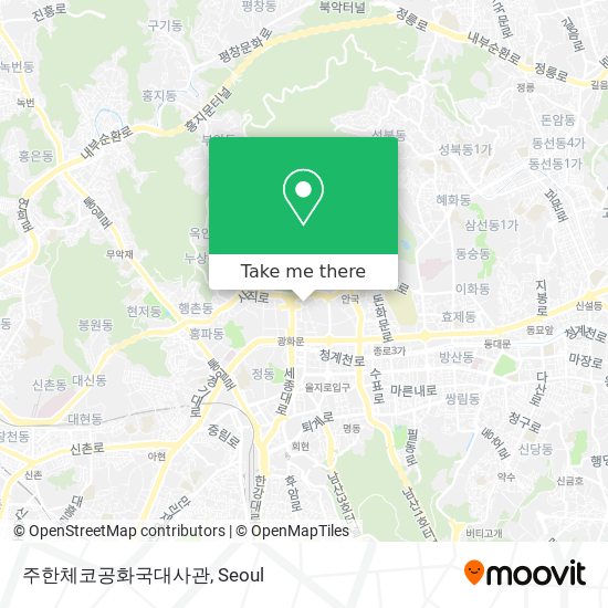 주한체코공화국대사관 map