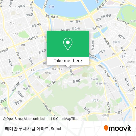 래미안 루체하임 아파트 map