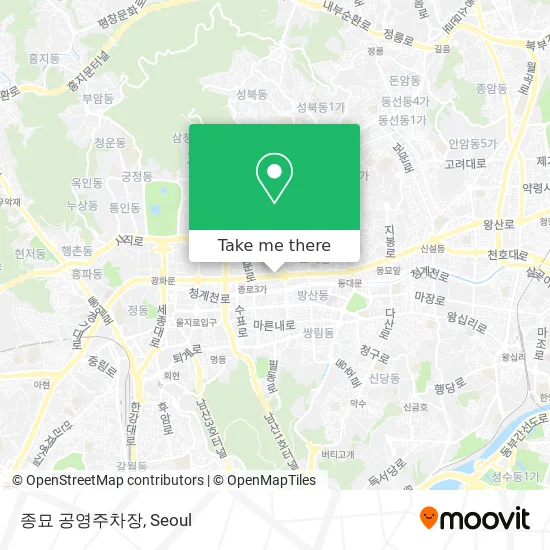 종묘 공영주차장 map
