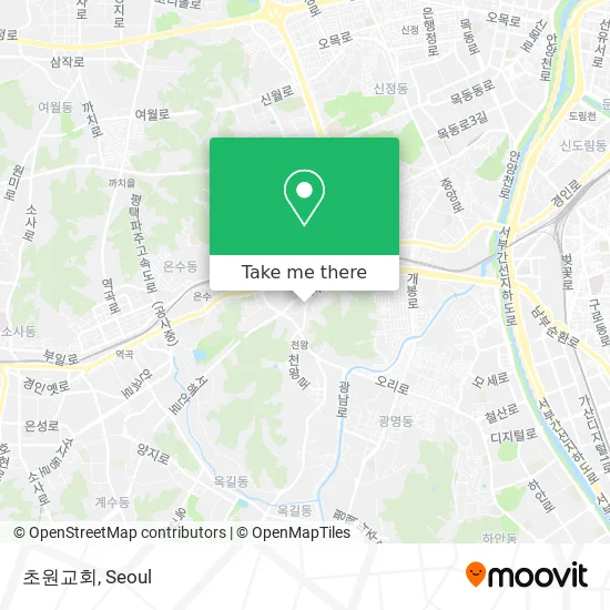 초원교회 map