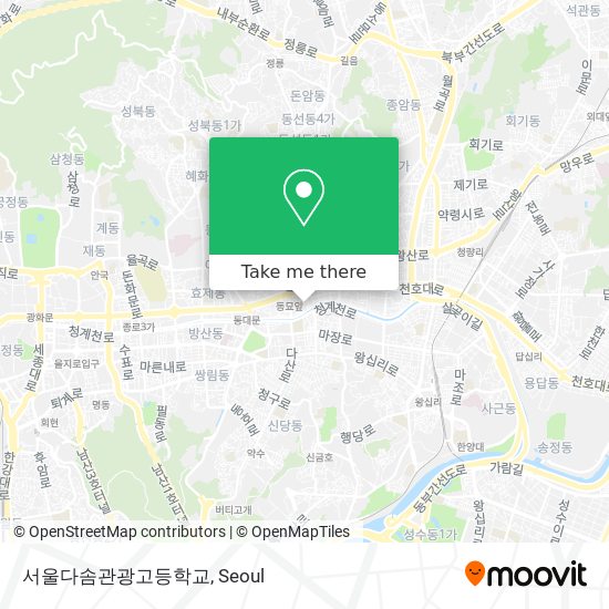서울다솜관광고등학교 map