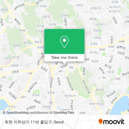 회현 지하상가 11번 출입구 map