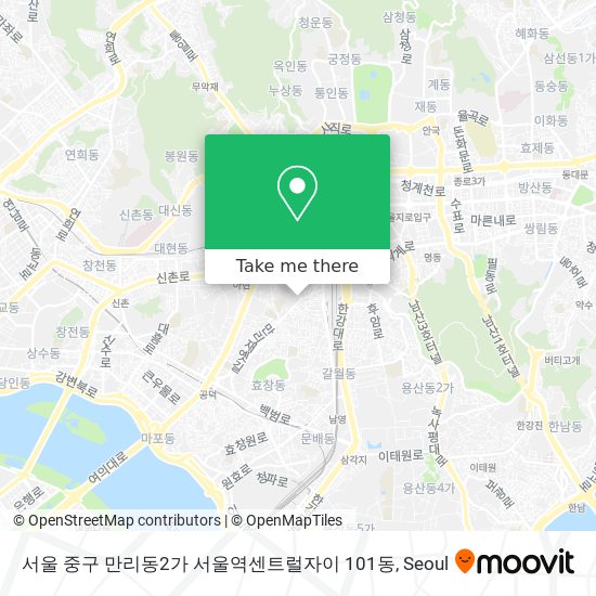 서울 중구 만리동2가 서울역센트럴자이 101동 map