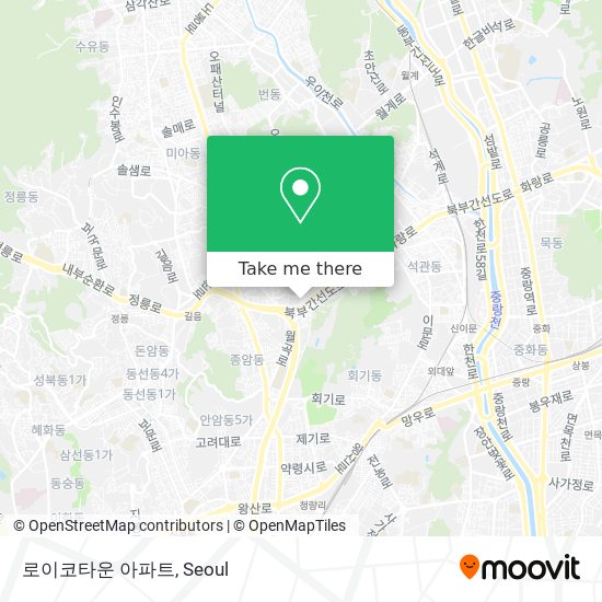 로이코타운 아파트 map