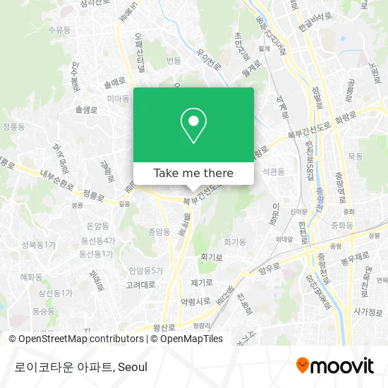 로이코타운 아파트 map