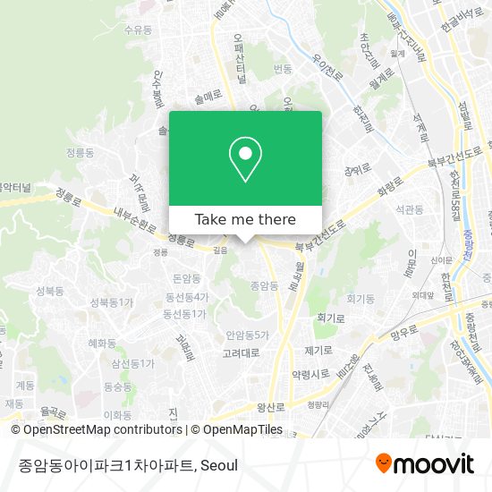 종암동아이파크1차아파트 map