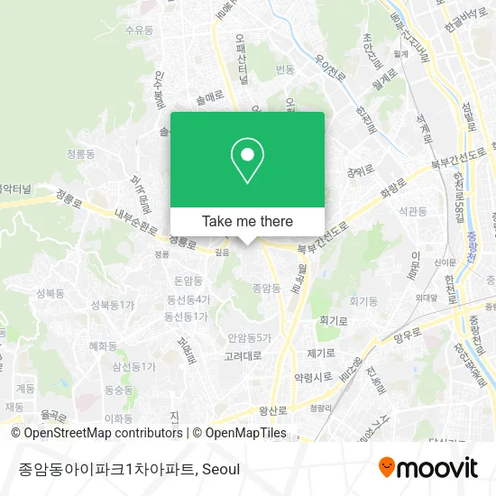 종암동아이파크1차아파트 map