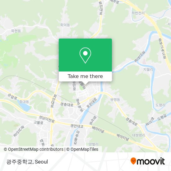 광주중학교 map