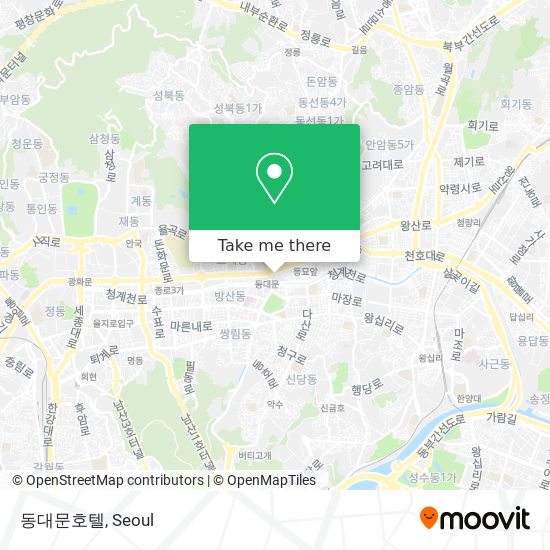 동대문호텔 map