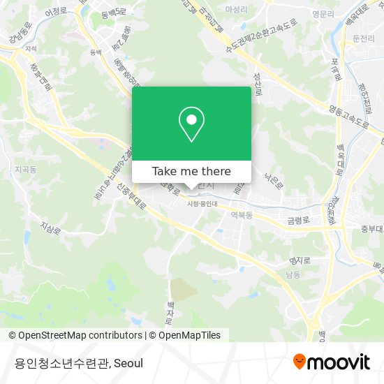 용인청소년수련관 map
