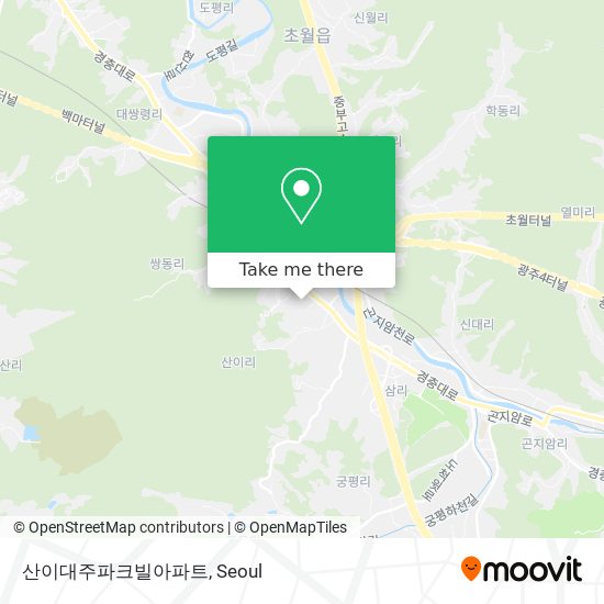 산이대주파크빌아파트 map