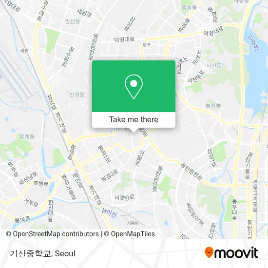 기산중학교 map