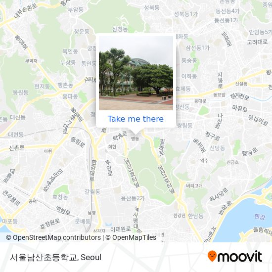 서울남산초등학교 map