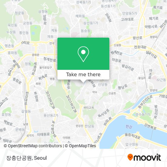장충단공원 map