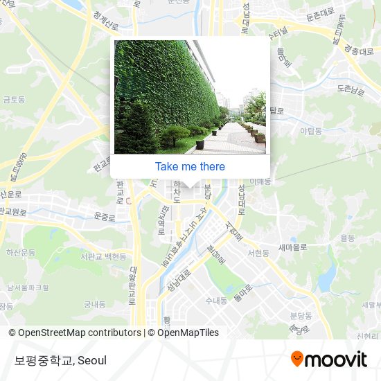 보평중학교 map