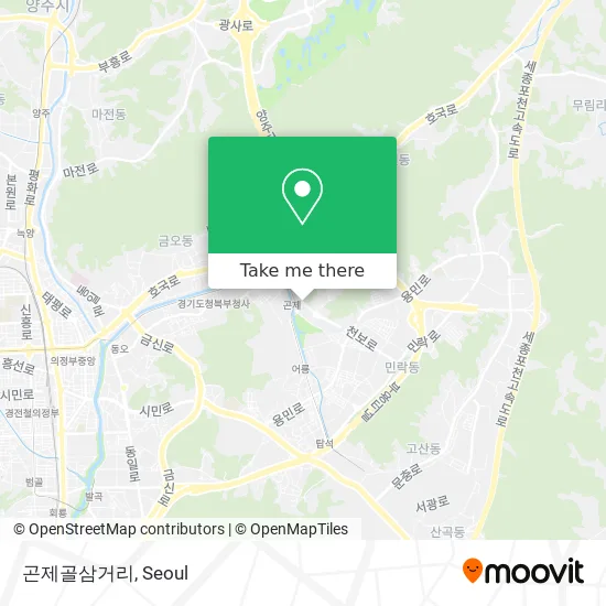 곤제골삼거리 map