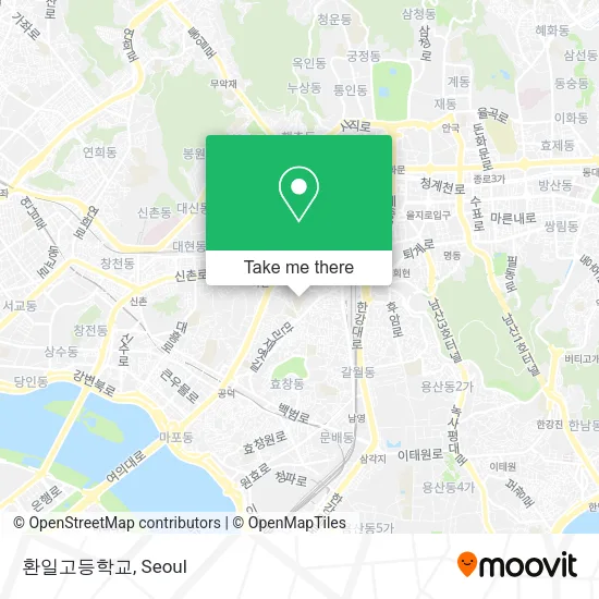 환일고등학교 map