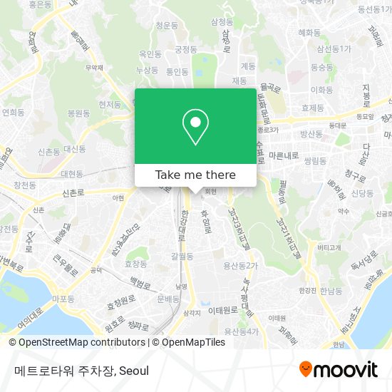 메트로타워 주차장 map