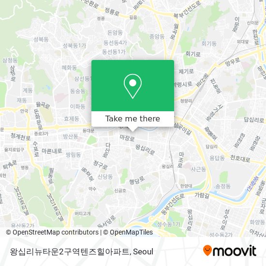 왕십리뉴타운2구역텐즈힐아파트 map