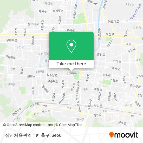 삼산체육관역 1번 출구 map