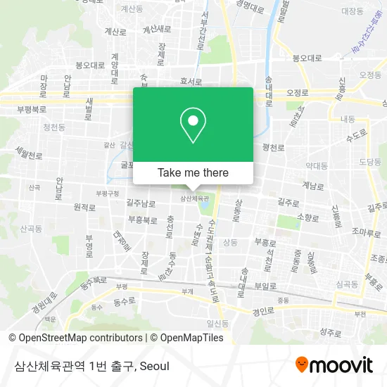 삼산체육관역 1번 출구 map