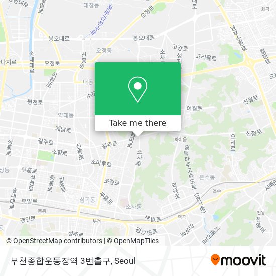 부천종합운동장역 3번출구 map