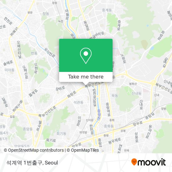 석계역 1번출구 map