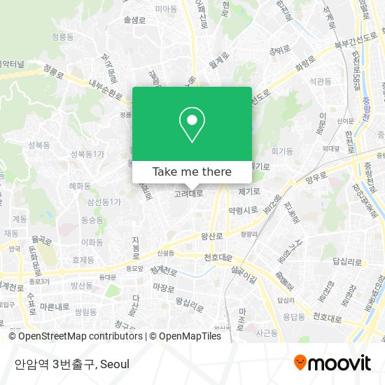 안암역 3번출구 map