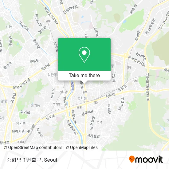 중화역 1번출구 map