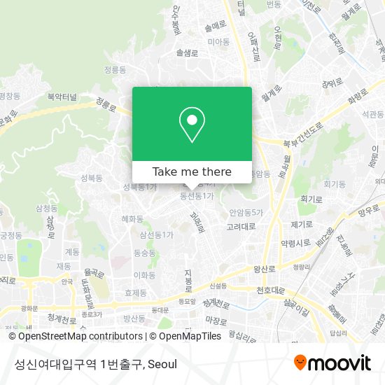 성신여대입구역 1번출구 map