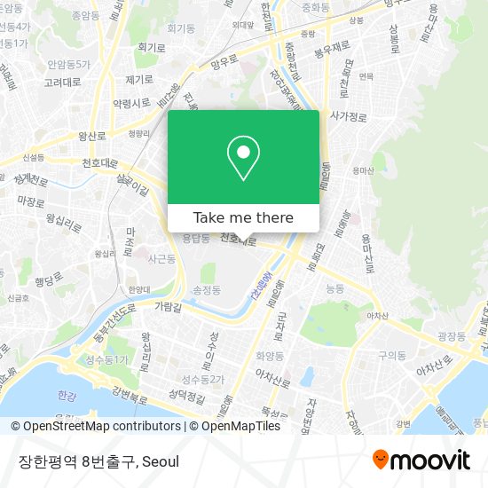 장한평역 8번출구 map