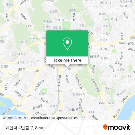 회현역 4번출구 map