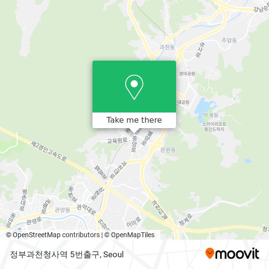 정부과천청사역 5번출구 map