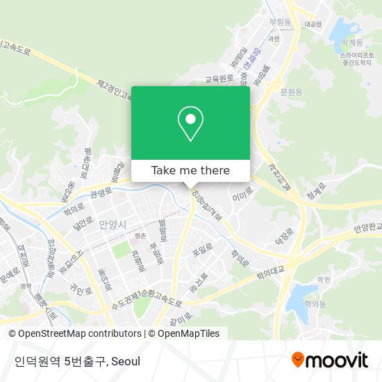 인덕원역 5번출구 map