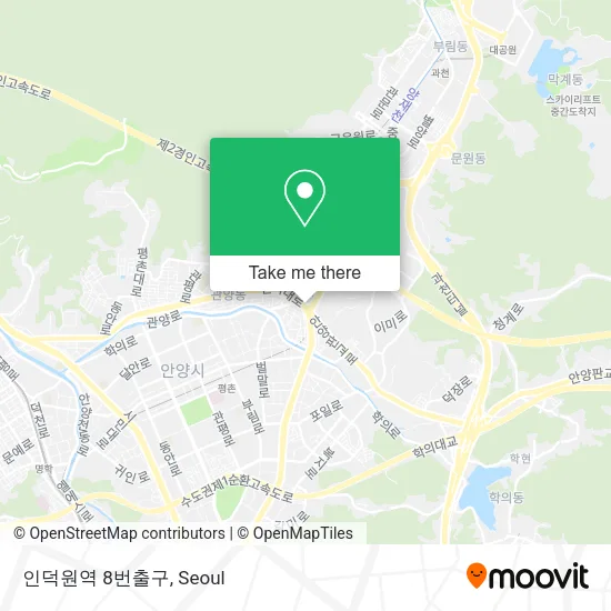 인덕원역 8번출구 map