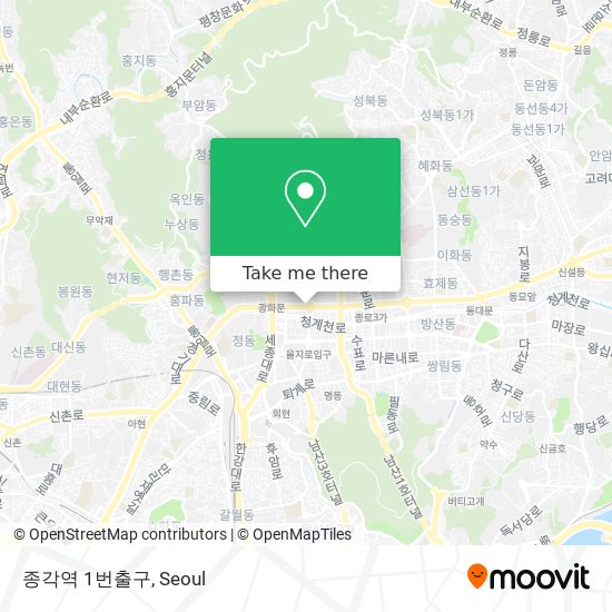 종각역 1번출구 map