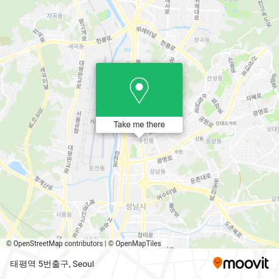 태평역 5번출구 map