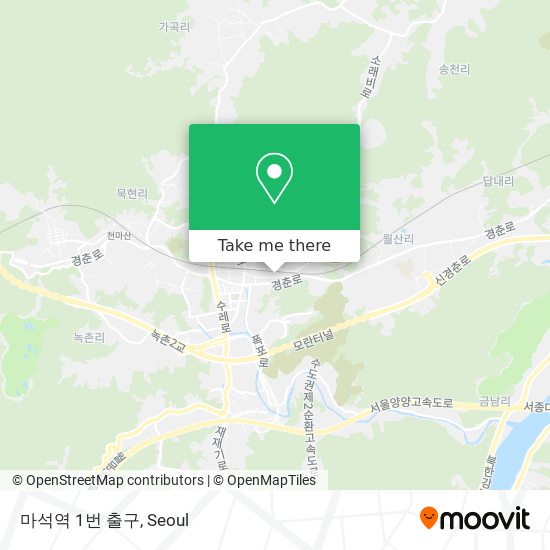 마석역 1번 출구 map