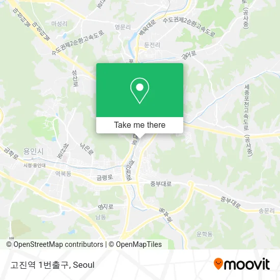 고진역 1번출구 map
