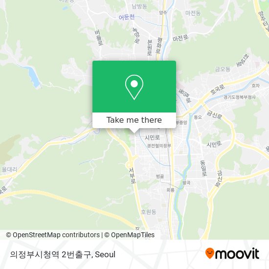 의정부시청역 2번출구 map