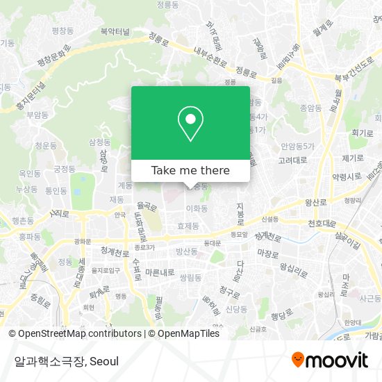 알과핵소극장 map