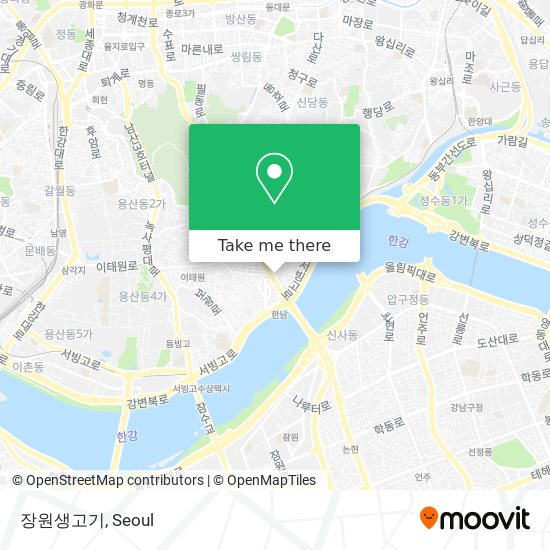 장원생고기 map