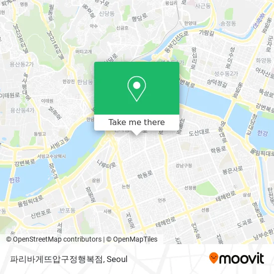 파리바게뜨압구정행복점 map