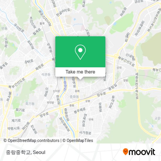 중랑중학교 map