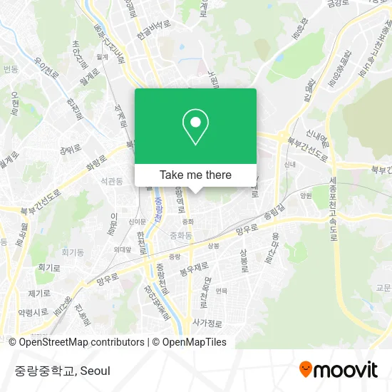 중랑중학교 map