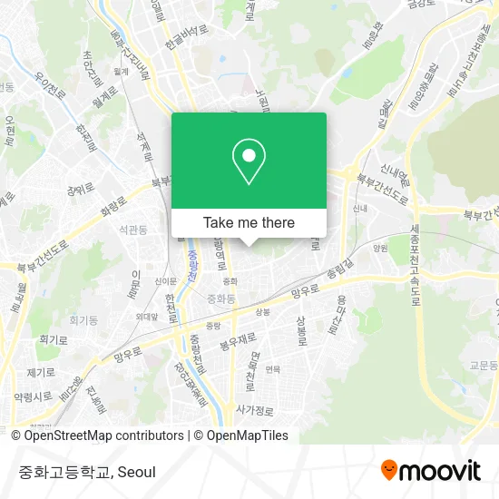 중화고등학교 map