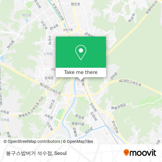 봉구스밥버거 석수점 map